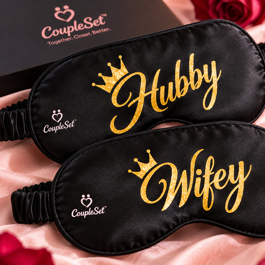 Hubby & Wifey Couple Sleeping Mask Set