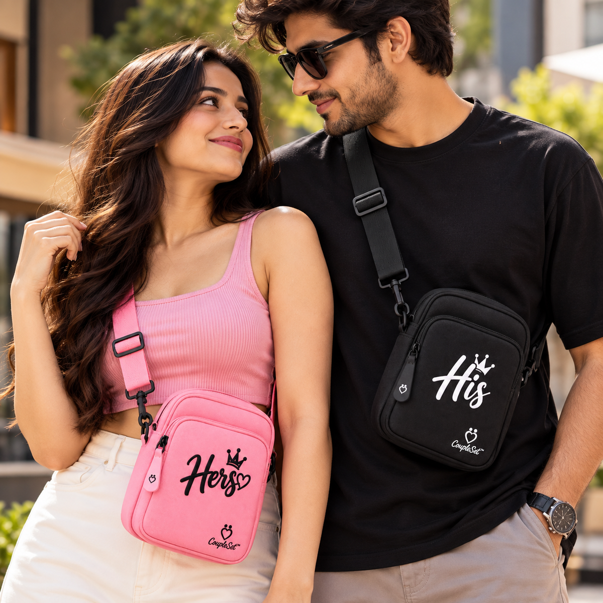 Couple Mini Sling Bag Set – His & Hers | Matching Crossbody Bags for Couples