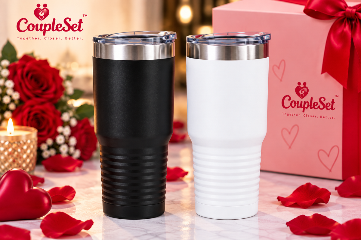His & Hers Couple Tumbler Set – Romantic Gift for Couples