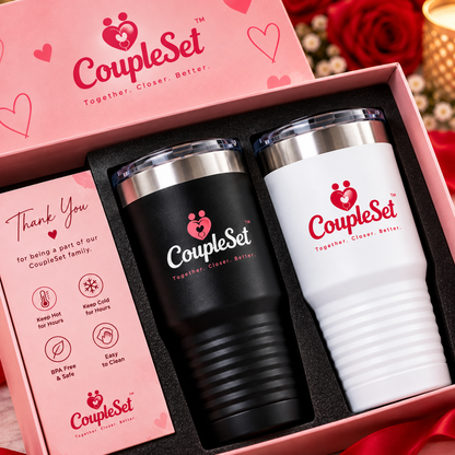 His & Hers Couple Tumbler Set – Romantic Gift for Couples