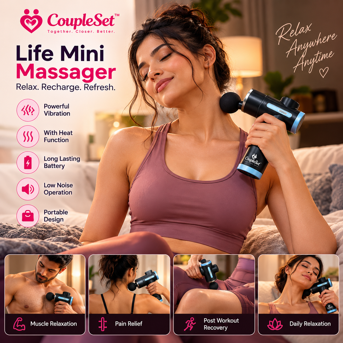 Life Mini Massager – Powerful Vibration Massage Gun