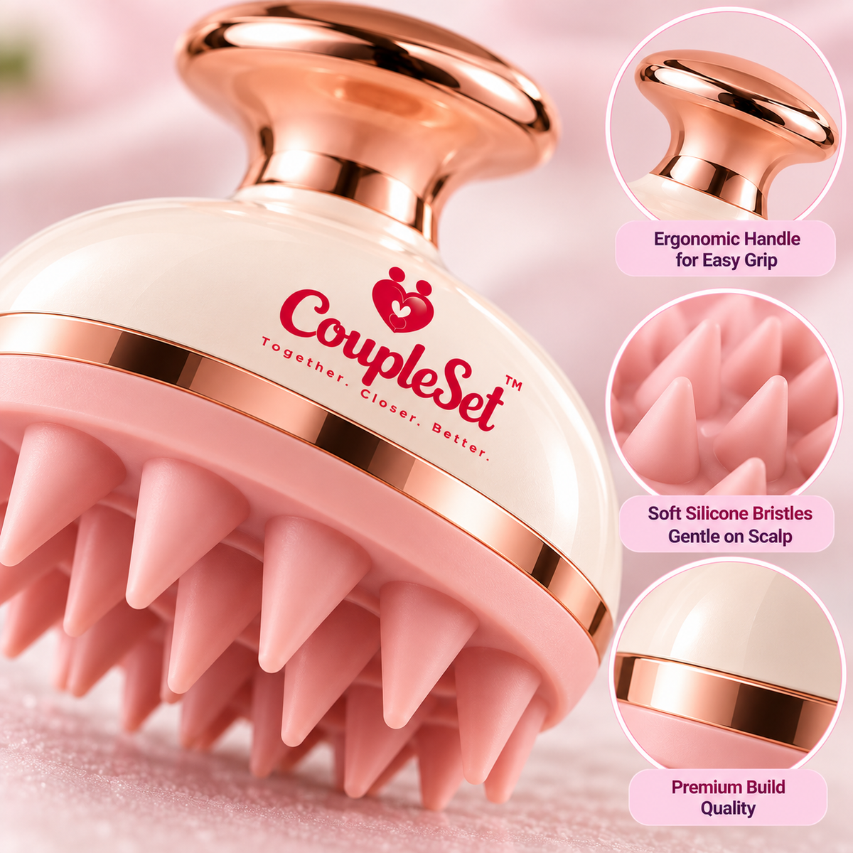 Scalp Massage Brush – Soft Silicone Head Massager for Relaxation & Hair Care